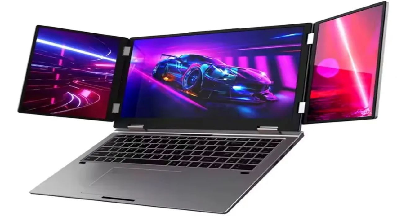 Markası belli olmayan üç ekranlı laptop satışa çıktı